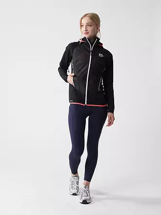 ORTOVOX | Softshelljacke da donna Col Becchei con cappuccio | schwarz